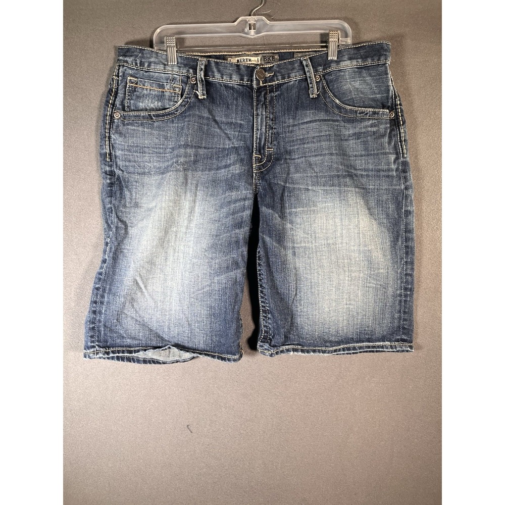 BKE Mens 38 Derek Jean Shorts Thick Stitch Denim